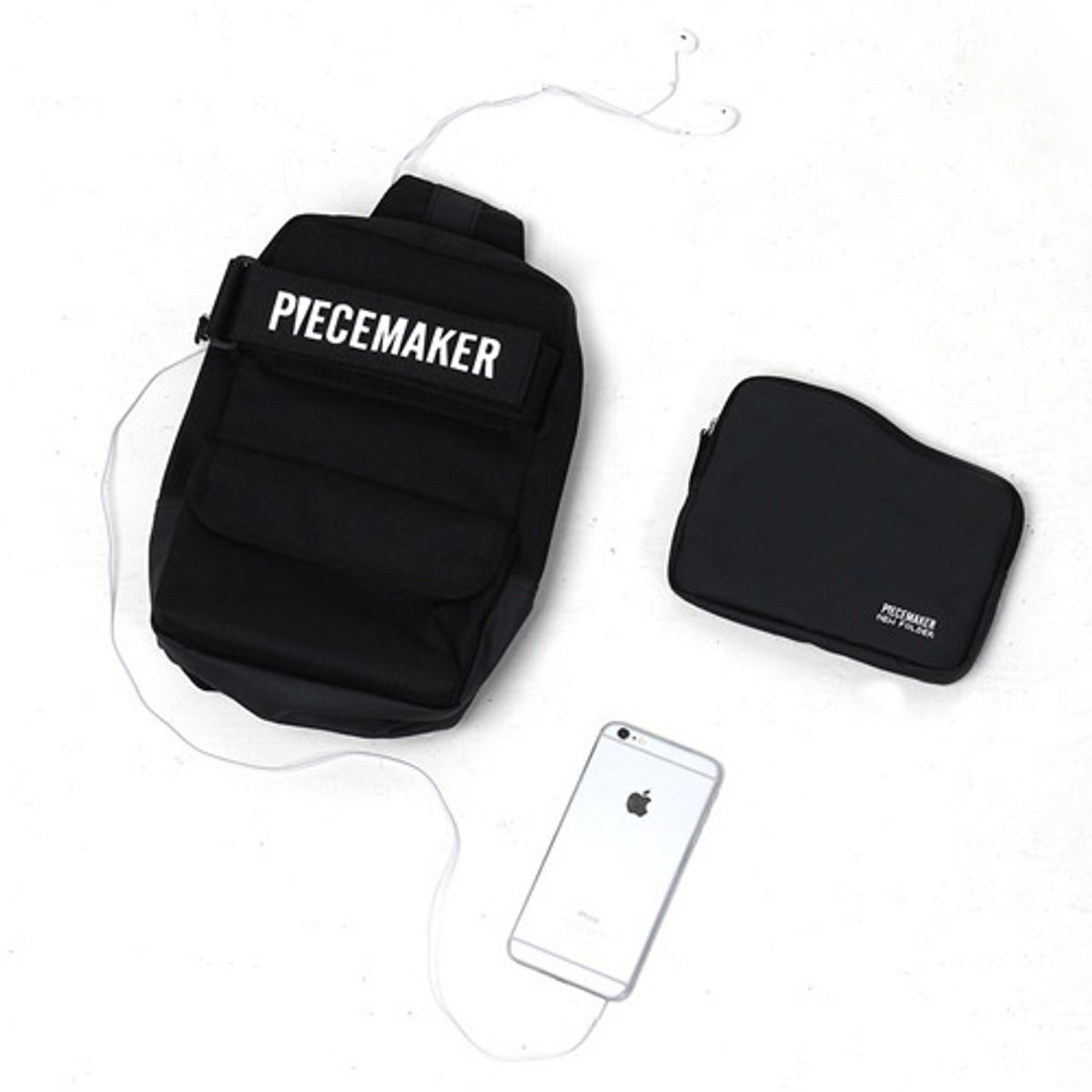 피스메이커(PIECE MAKER) NEW FOLDER SLING BAG (L.GREY)