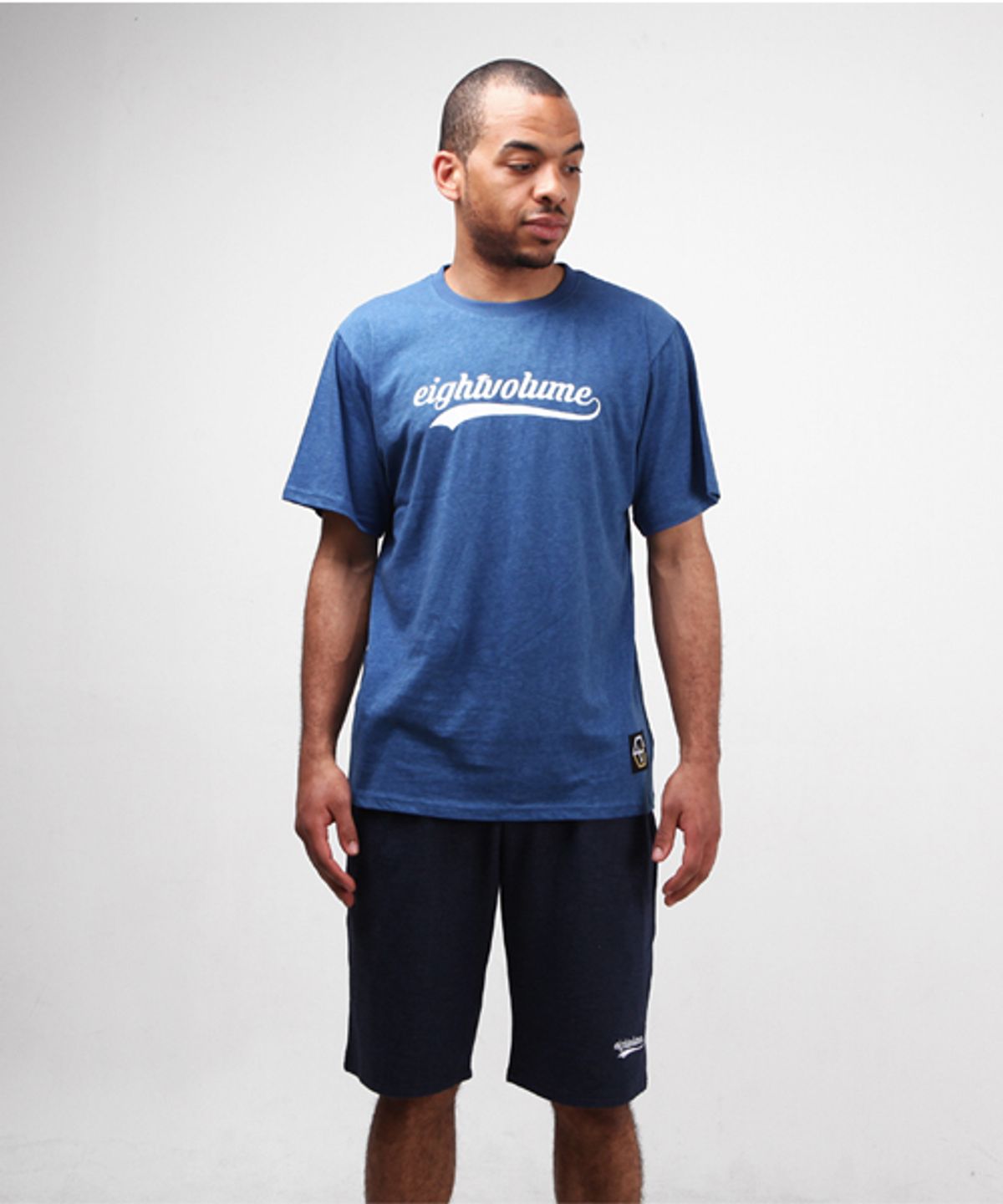 에잇볼륨(EIGHTVOLUME) EV Denim Logo Tee (Skyblue)