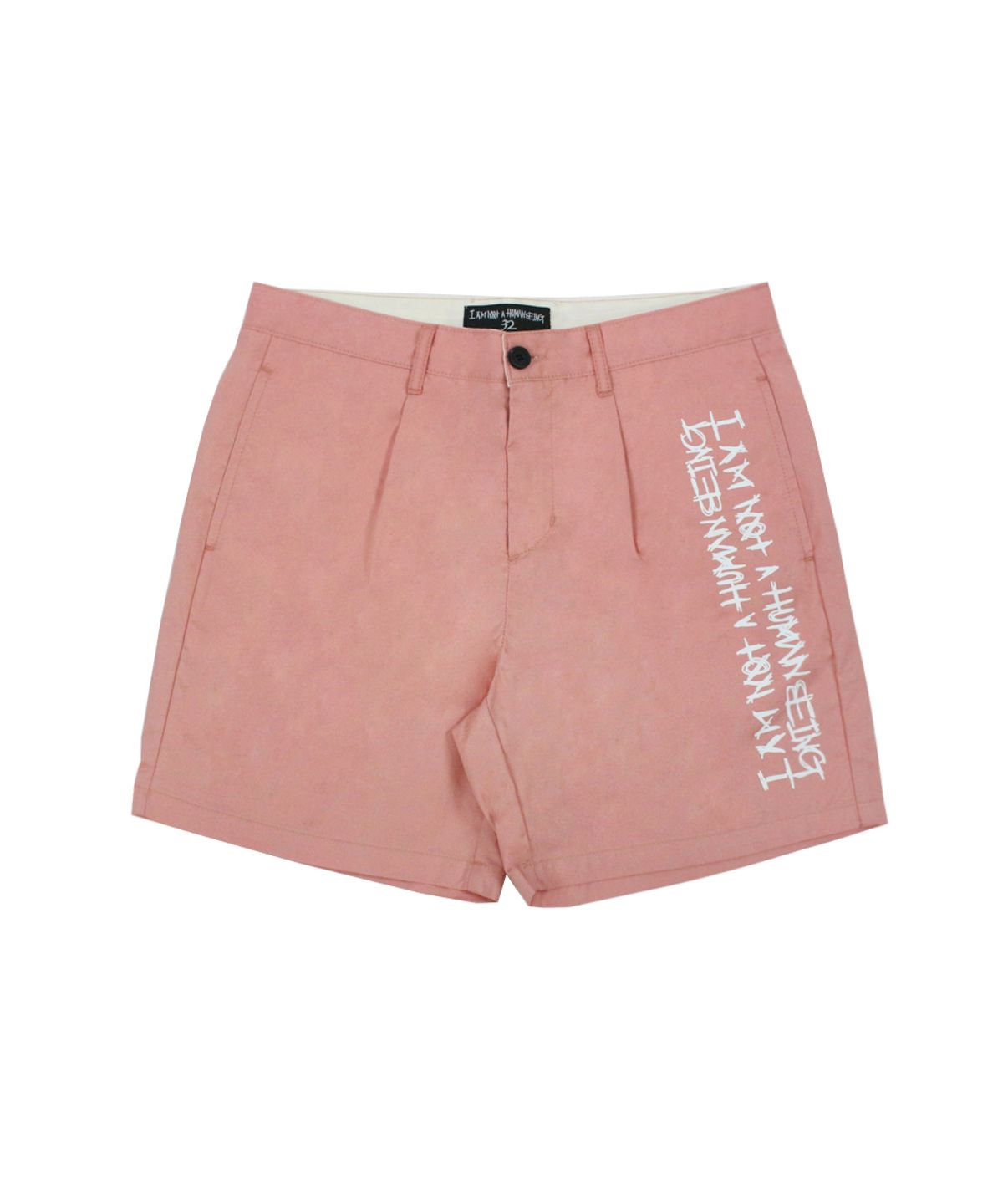 아임낫어휴먼비잉(I AM NOT A HUMAN BEING) Basic Logo Chinos Shorts - Pink