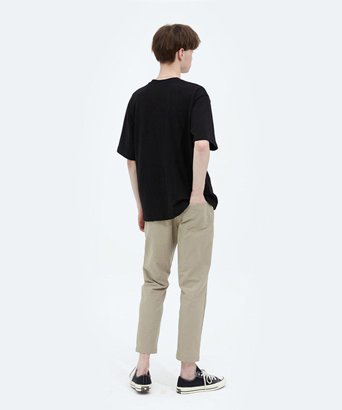 어커버(ACOVER) 린넨 라이크 9부 밴딩 팬츠 4color