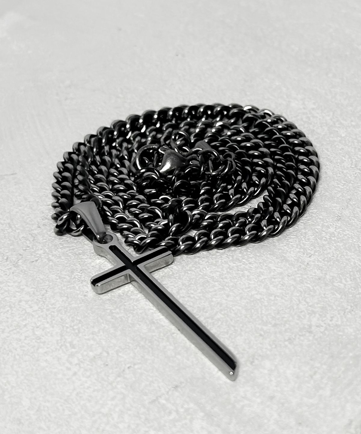 블레스드 뷸렛(BLESSED BULLET) 클레식 체인 크로스 목걸이_빈티지실버/블랙실버/실버/골드