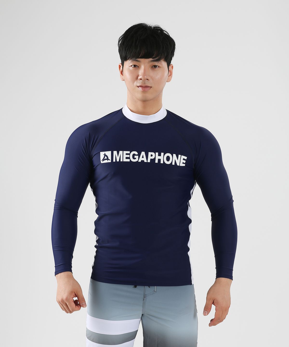 메가폰(MEGAPHONE) 남성 래쉬가드 Basic - Navy