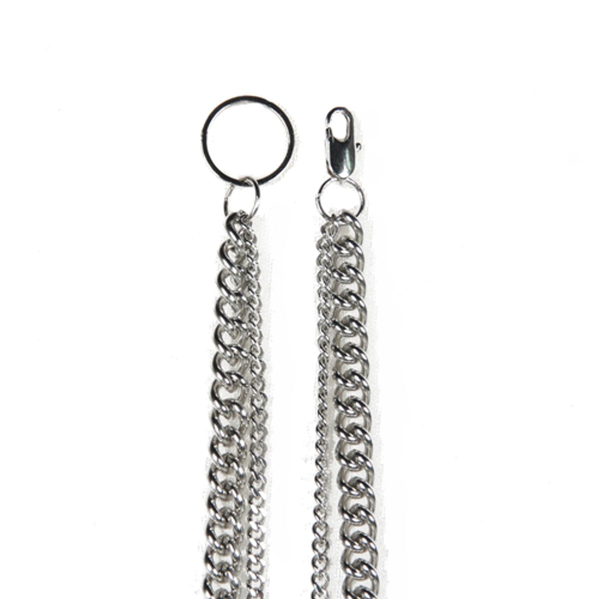 러쉬오프(RUSH OFF) [Surgical Steel] Two Silver Chainz Necklace / [써지컬스틸/변색.알러지x] 이중실버체인목걸이