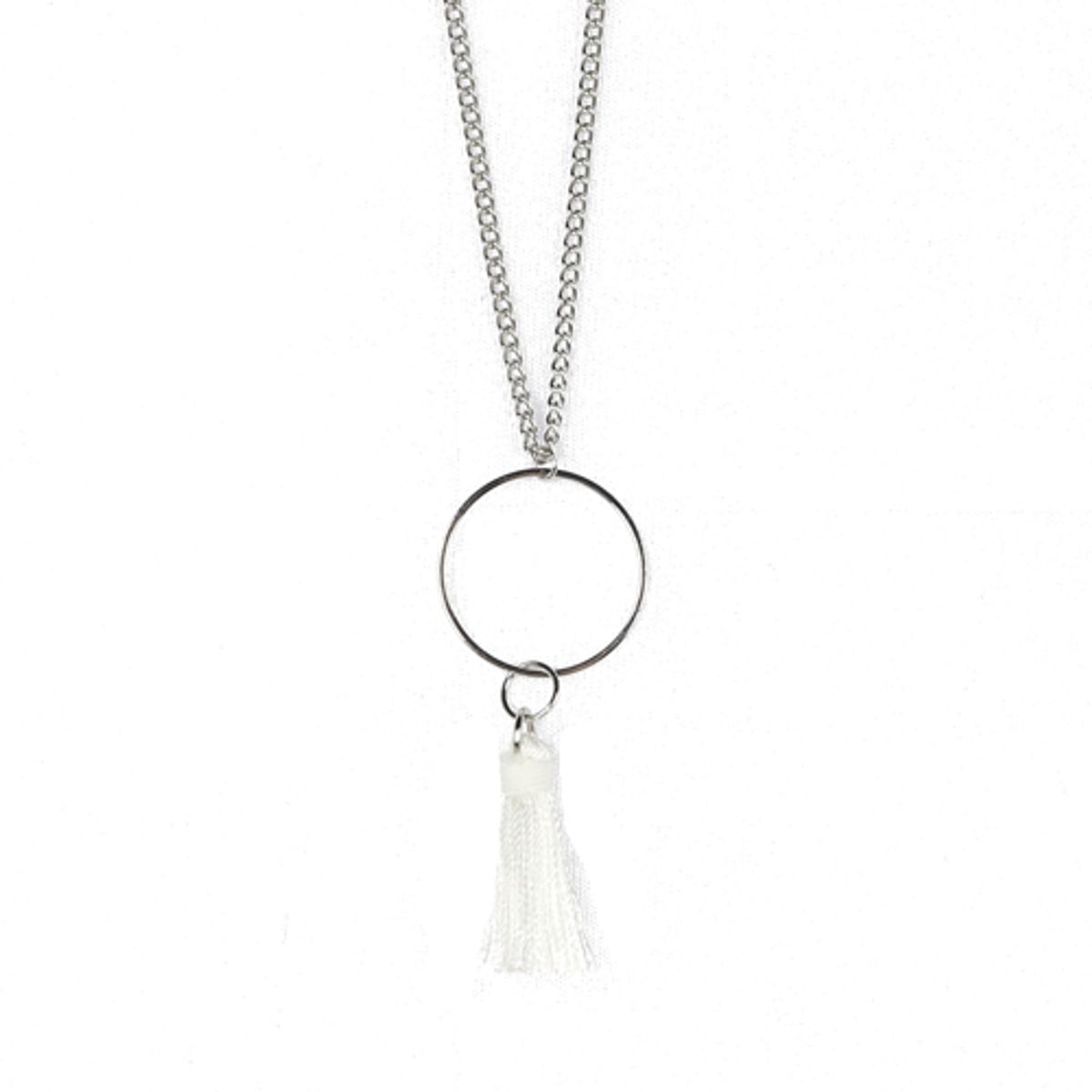 러쉬오프(RUSH OFF) [Surgical Steel] Tassel Point Silver Chain Necklace / [써지컬스틸/변색.알러지x] 테슬포인트 실버체인목걸이
