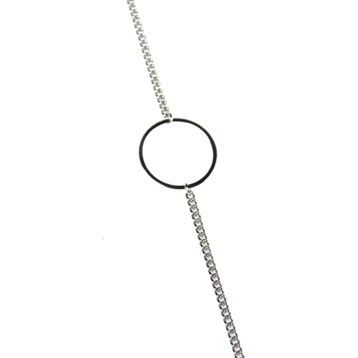 러쉬오프(RUSH OFF) [Surgical Steel] SimpleRing Point Silver Chain Bracelet / 써지컬스틸 심플링포인트 실버체인팔찌.발찌