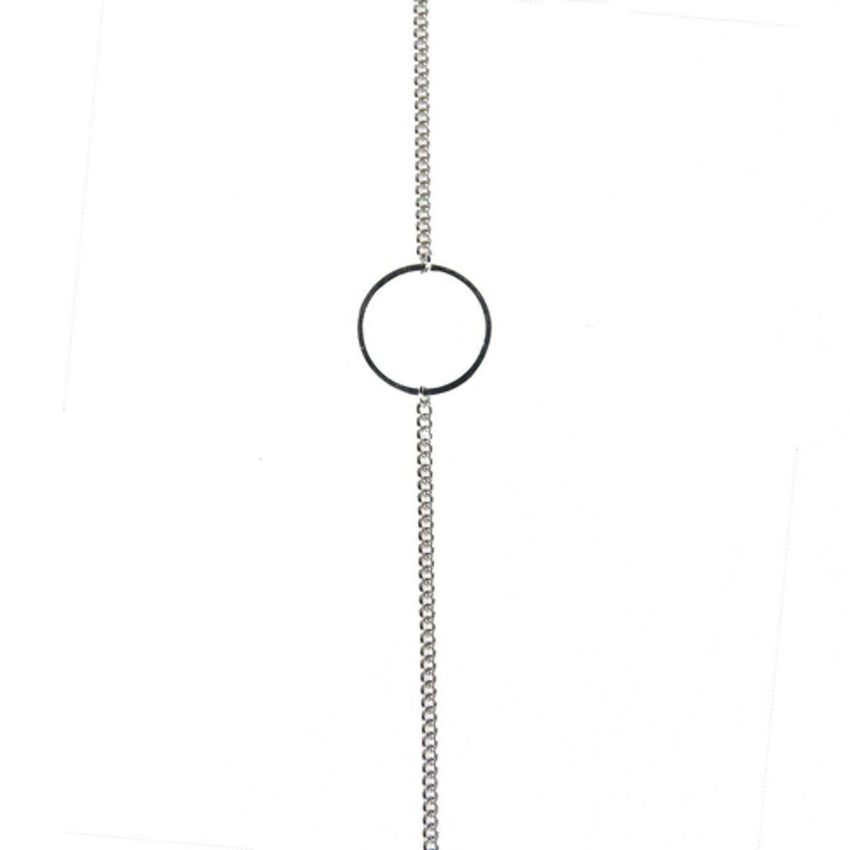러쉬오프(RUSH OFF) [Surgical Steel] SimpleRing Point Silver Chain Bracelet / 써지컬스틸 심플링포인트 실버체인팔찌.발찌