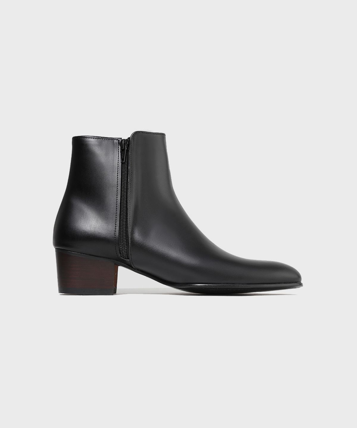 피렌체 아뜨리에(FIRENZE ATELIER) 4.7cm 카스타솔 미니멀 지퍼 앵클부츠 3335 [BLACK FG]