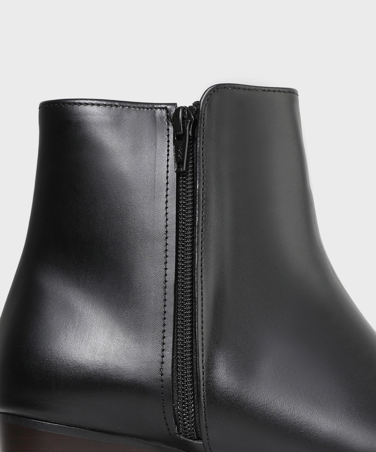 피렌체 아뜨리에(FIRENZE ATELIER) 4.7cm 카스타솔 미니멀 지퍼 앵클부츠 3335 [BLACK FG]