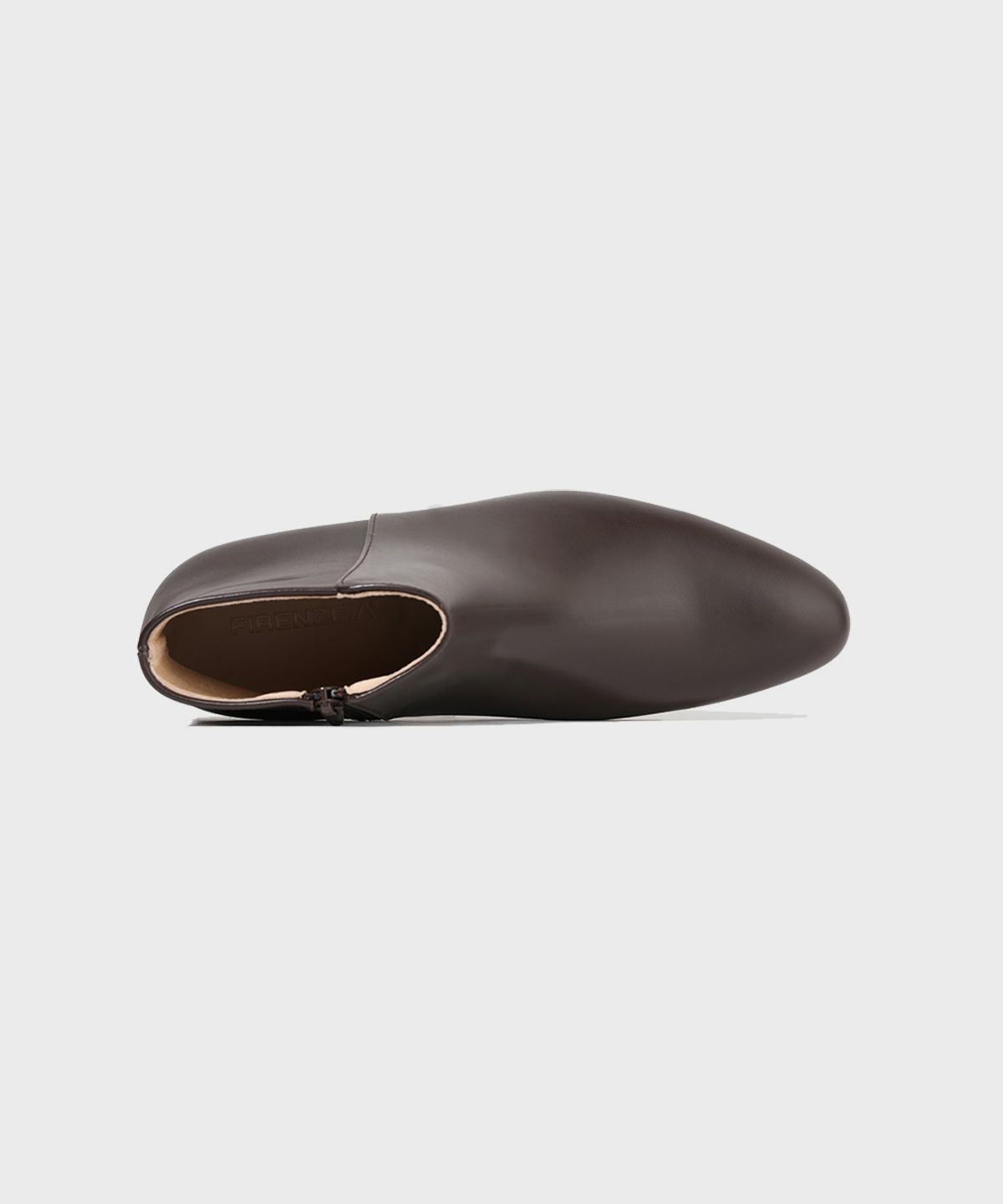피렌체 아뜨리에(FIRENZE ATELIER) 4.7cm 카스타솔 미니멀 지퍼 앵클부츠 3335 [BROWN FG]