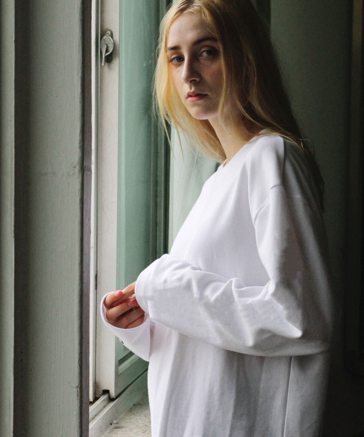 꼼파뇨(CPGN STUDIO) Longsleeve 무지 긴팔티 화이트