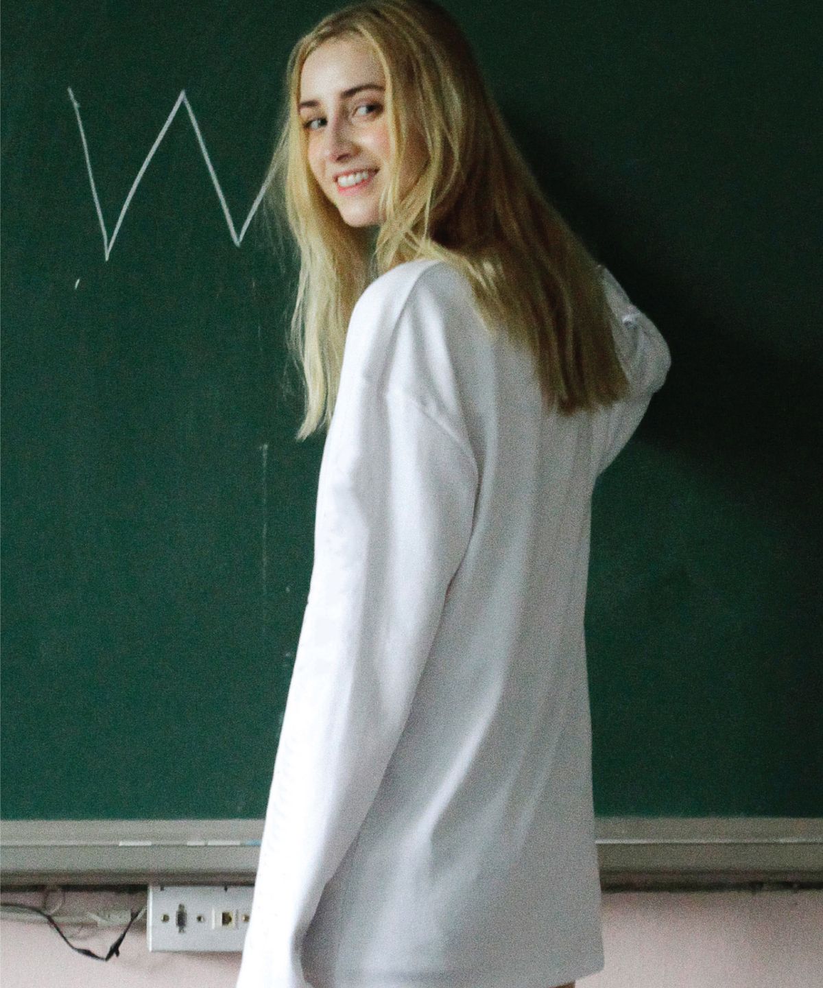 꼼파뇨(CPGN STUDIO) Longsleeve 무지 긴팔티 화이트