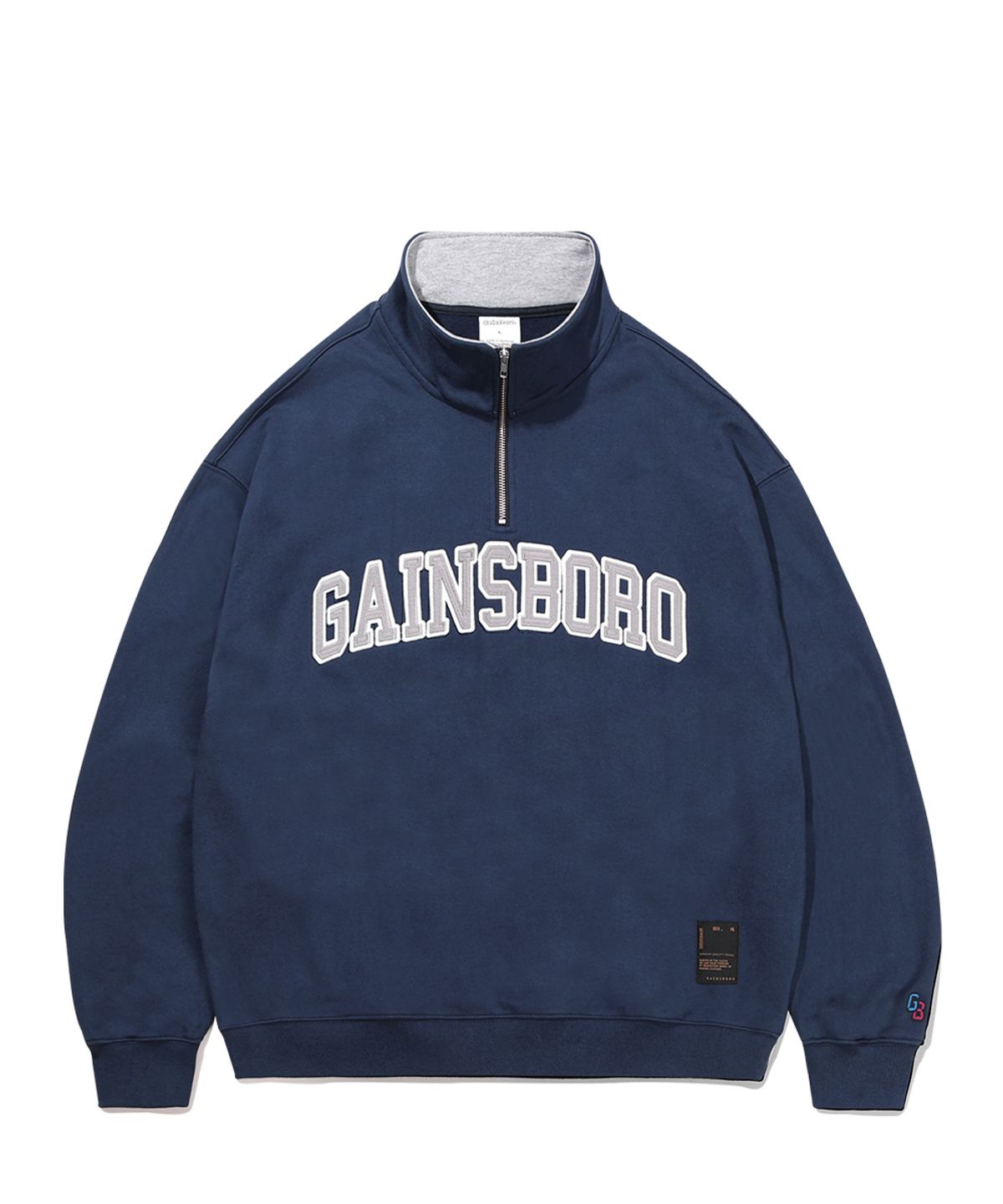 게인스보로(GAINSBORO) 로고 아노락 풀오버 하프집업 네이비