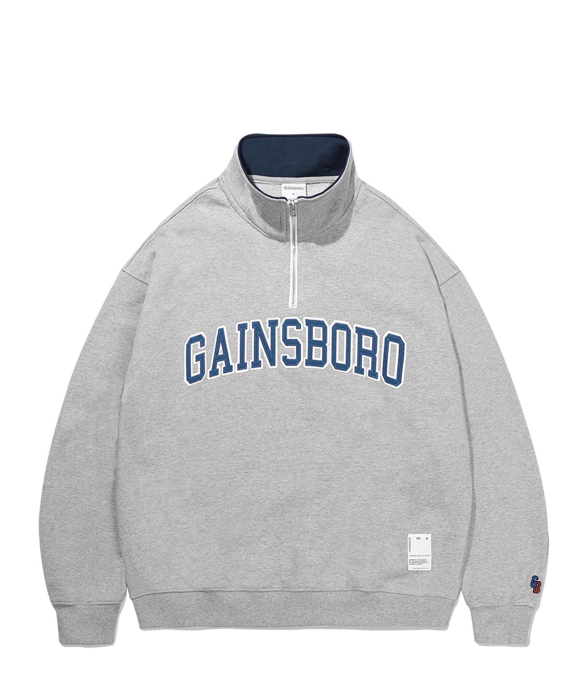 게인스보로(GAINSBORO) 로고 아노락 풀오버 하프집업 그레이