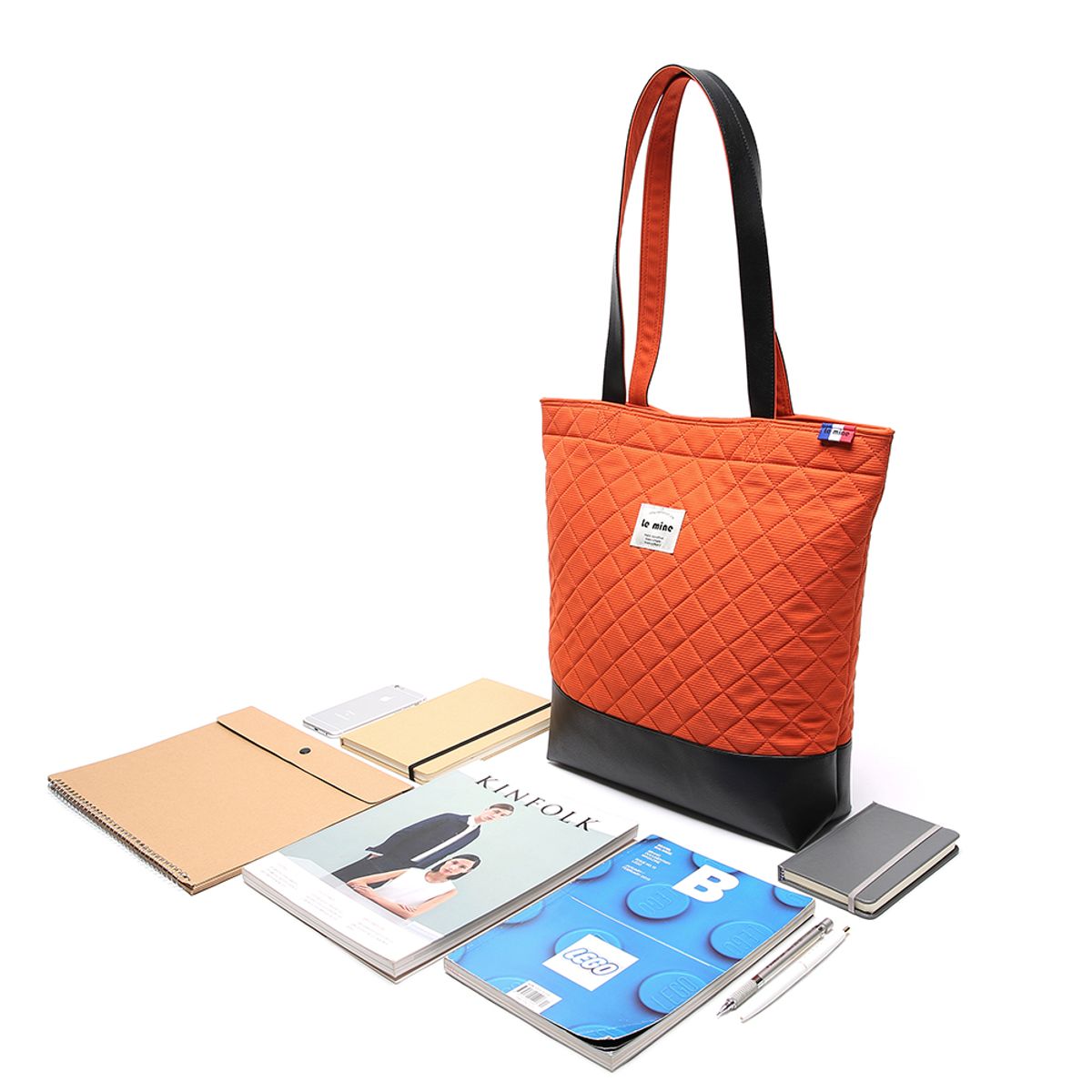 르마인(LEMINE) 르마인 quiltingtote 토트백 (Orange)