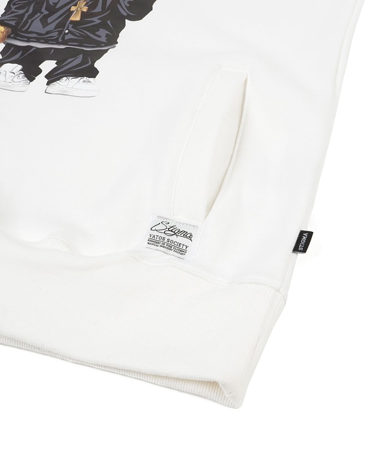 스티그마(STIGMA) COMPTON BEAR HOODIE WHITE