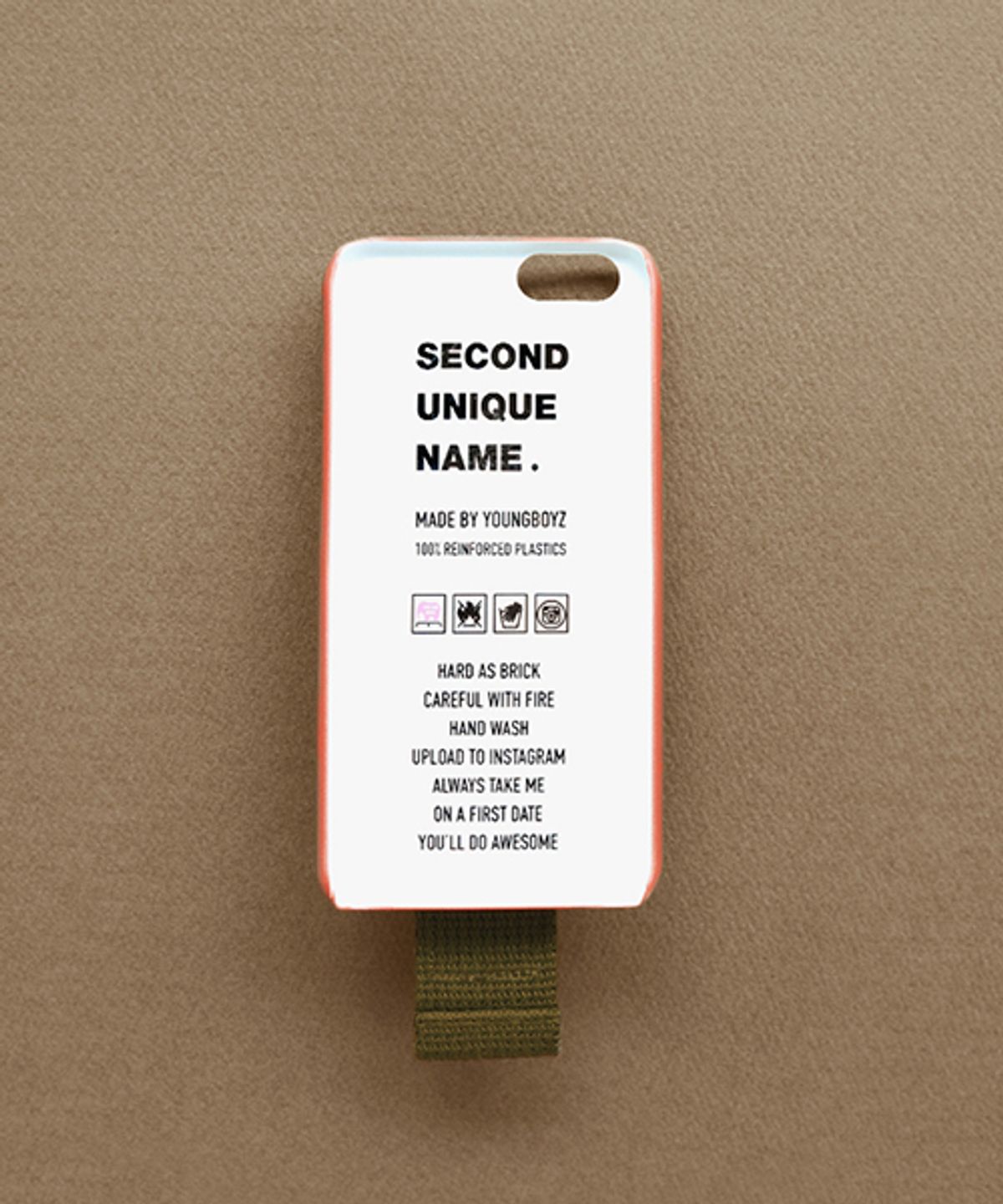 세컨드유니크네임(SECOND UNIQUE NAME) SUN CASE BURGUNDY KHAKI (WORD)