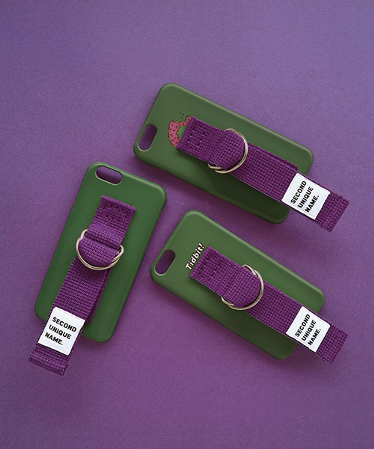세컨드유니크네임(SECOND UNIQUE NAME) SUN CASE DEEP GREEN PURPLE (ILLUST)