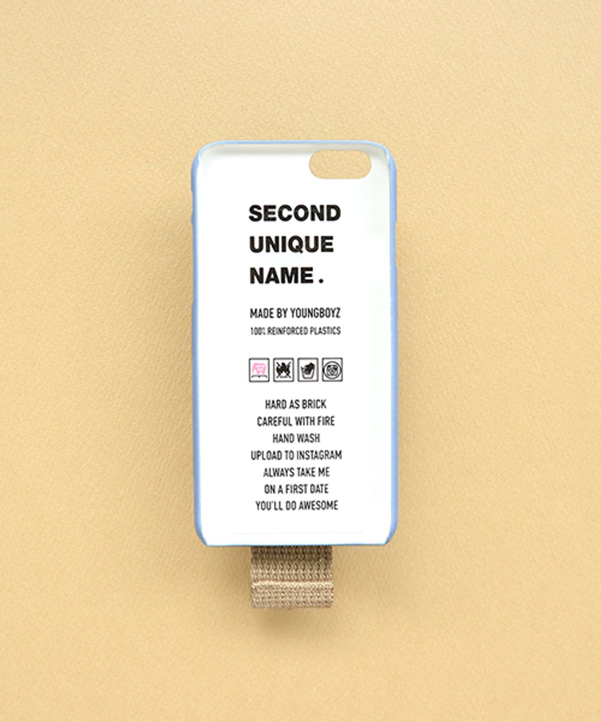 세컨드유니크네임(SECOND UNIQUE NAME) SUN CASE RIVER BLUE BEIGE (WORD)
