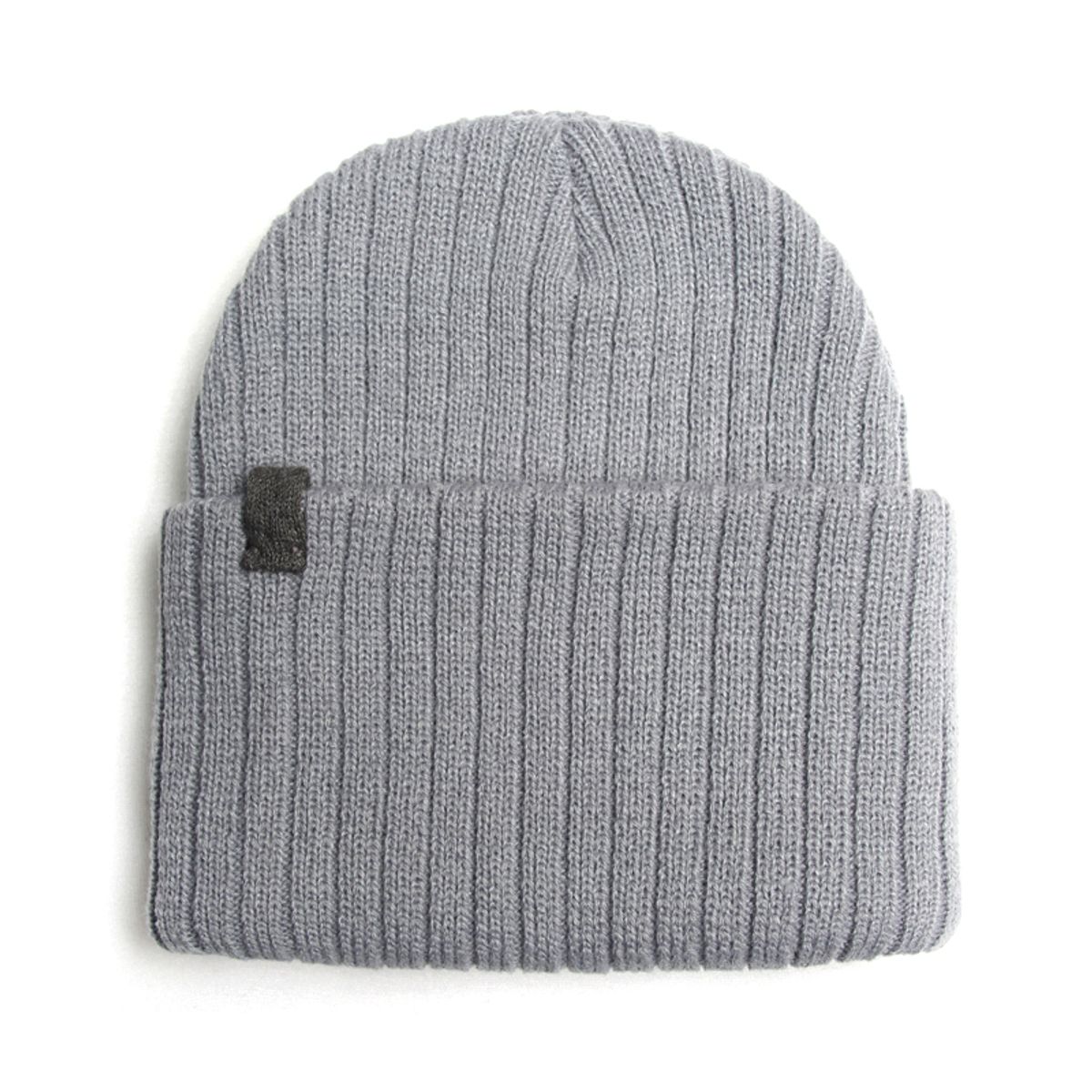 러쉬오프(RUSH OFF) [RUSH OFF] BLACK PATCH BEANIE-GRAY/러쉬오프 블랙 패치 비니-그레이