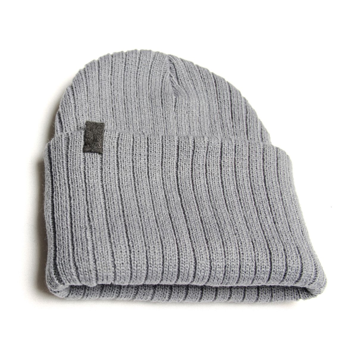 러쉬오프(RUSH OFF) [RUSH OFF] BLACK PATCH BEANIE-GRAY/러쉬오프 블랙 패치 비니-그레이