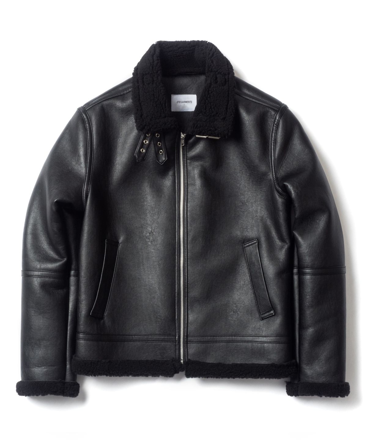 큐티에잇 가먼츠(QT8 GARMENTS) RG B-3 Mouton Jacket (Black)