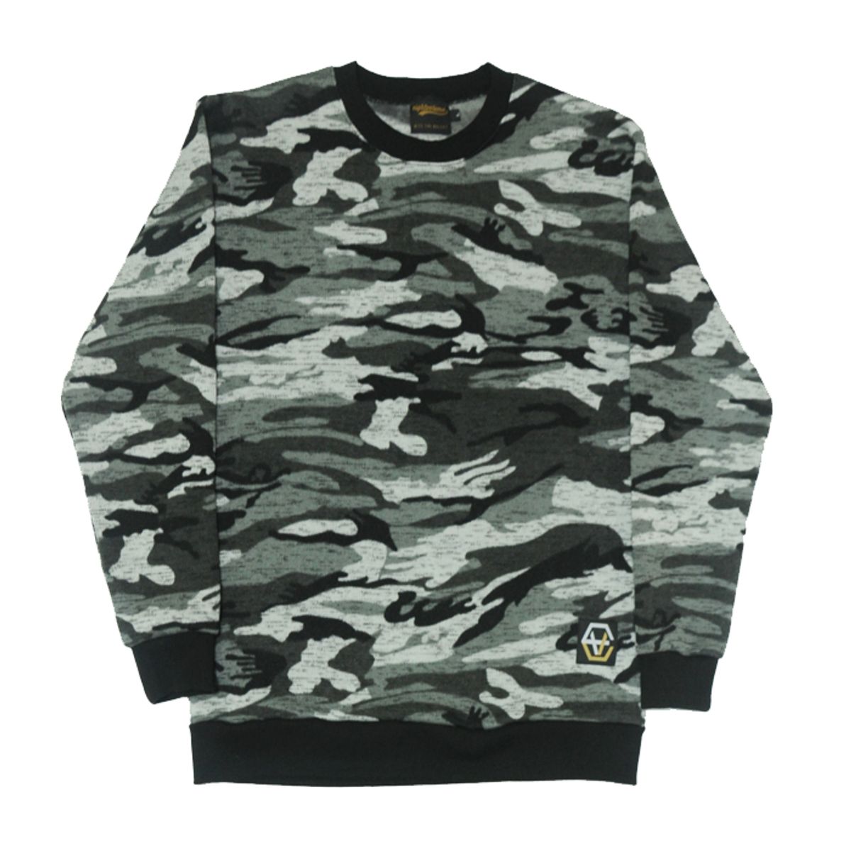 에잇볼륨(EIGHTVOLUME) EV Camo Knit Crewneck (Gray)
