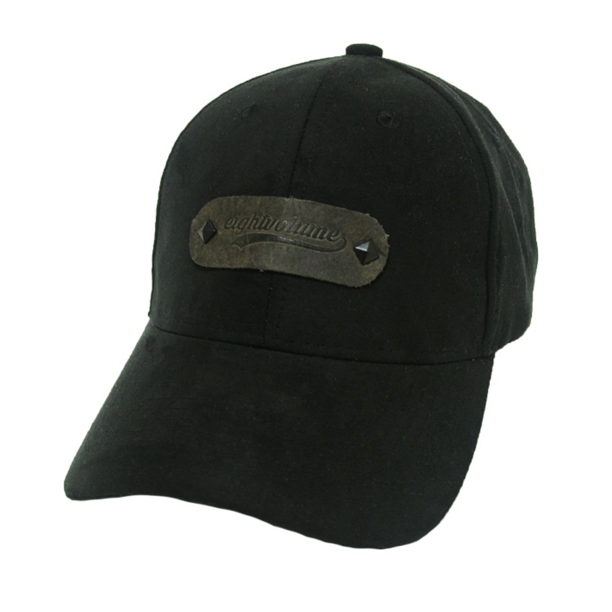 에잇볼륨(EIGHTVOLUME) EV Leather Suede Cap (Black)