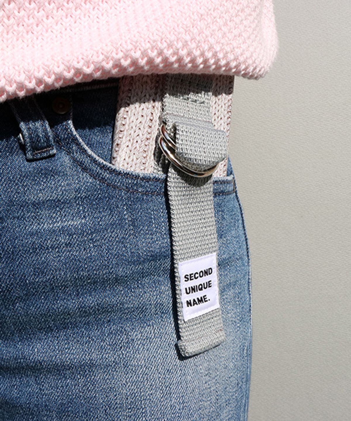 세컨드유니크네임(SECOND UNIQUE NAME) SUN CASE SWEATER GREY MINT