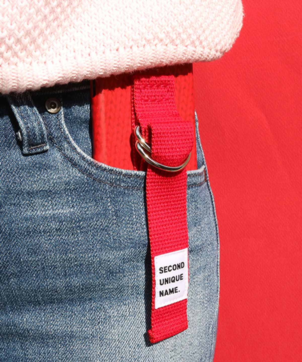 세컨드유니크네임(SECOND UNIQUE NAME) SUN CASE SWEATER RED BLUE
