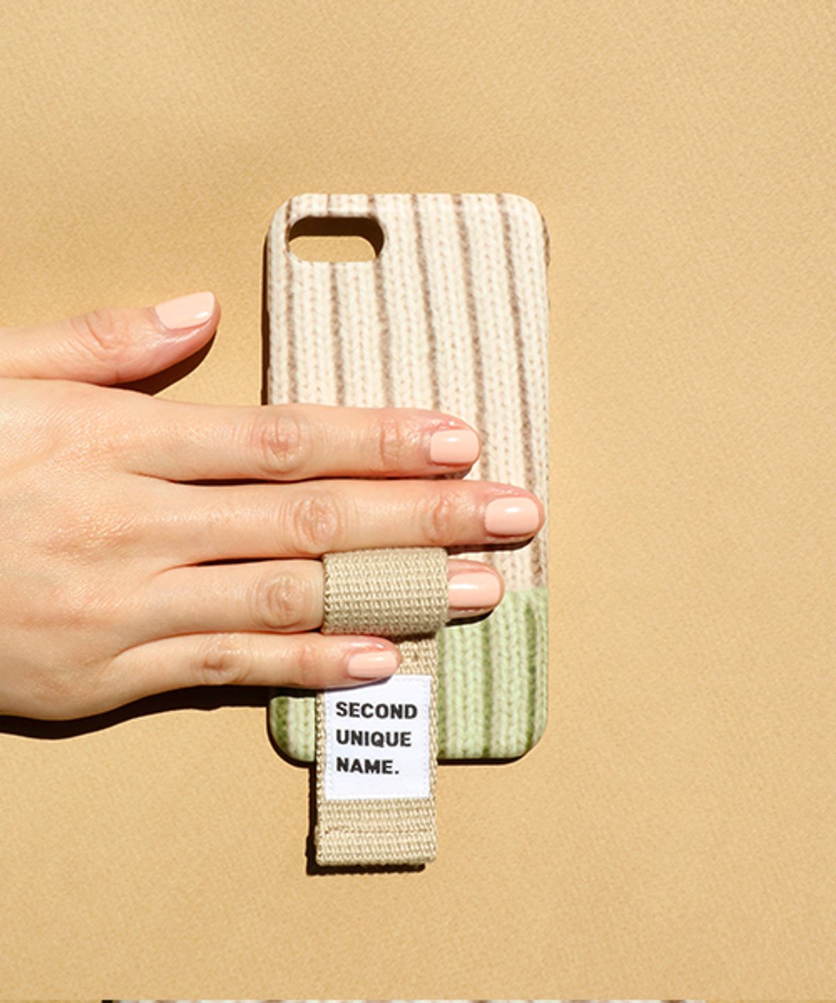 세컨드유니크네임(SECOND UNIQUE NAME) SUN CASE FINGER SWEATER BEIGE OLIVE