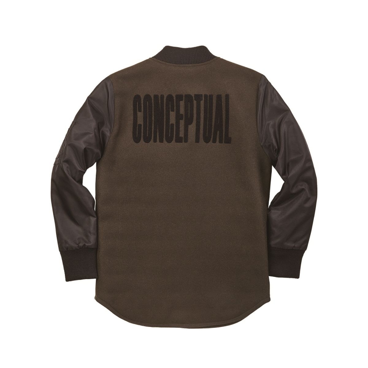 컨셉츄얼(CONCEPTUAL) 모직 패딩 점퍼_Khaki