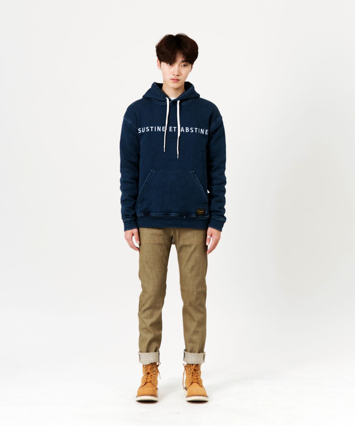 언터치드(UNTOUCHED) JOGG DENIM HOODY INDIGO (SEMI OVER)