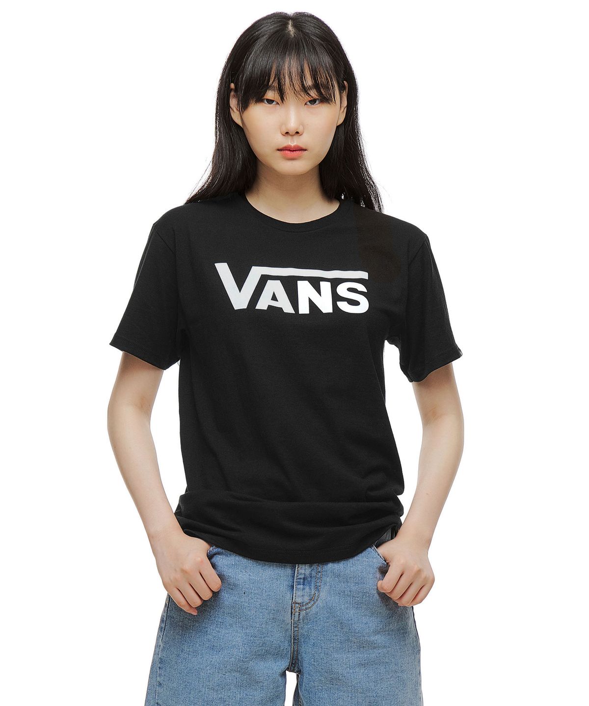 반스(VANS) 클래식 반소매 티셔츠 - 블랙/ VN000GGGY281