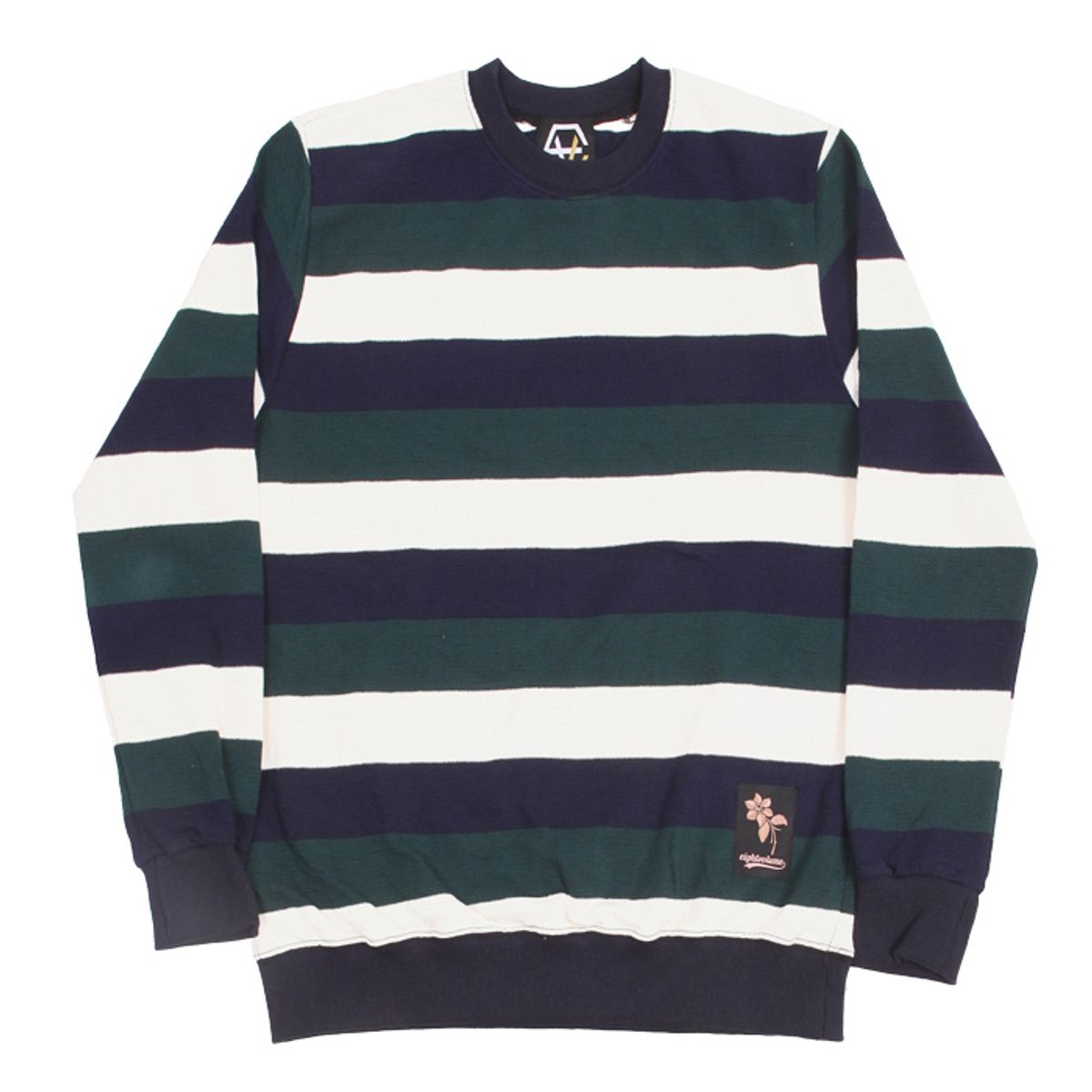 에잇볼륨(EIGHTVOLUME) EV 3Color Stripe Crewneck (Navy)