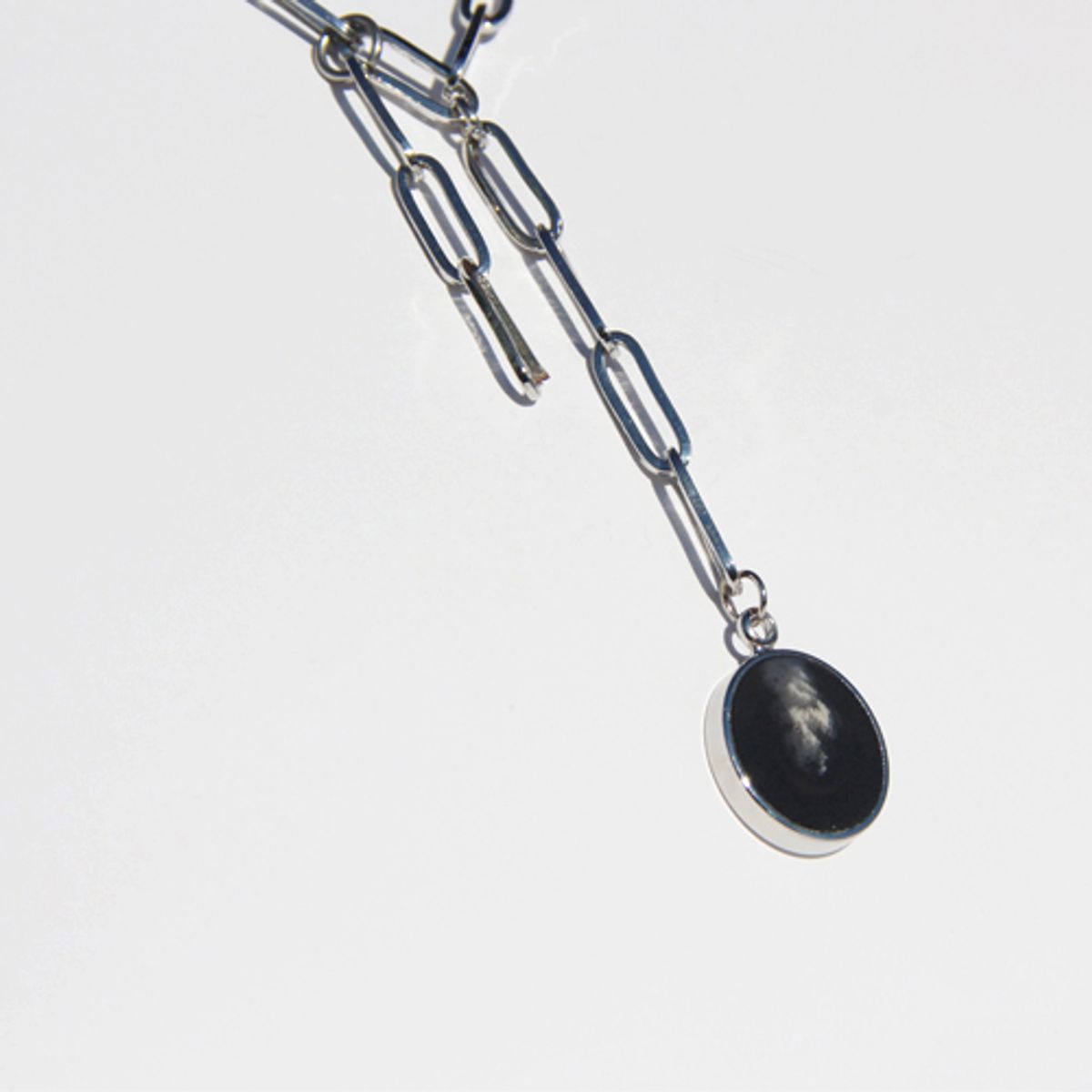 러쉬오프(RUSH OFF) [RUSHOFF]Unique Charming Silver Necklace- Blackstone 유니크챠밍목걸이 블랙스톤