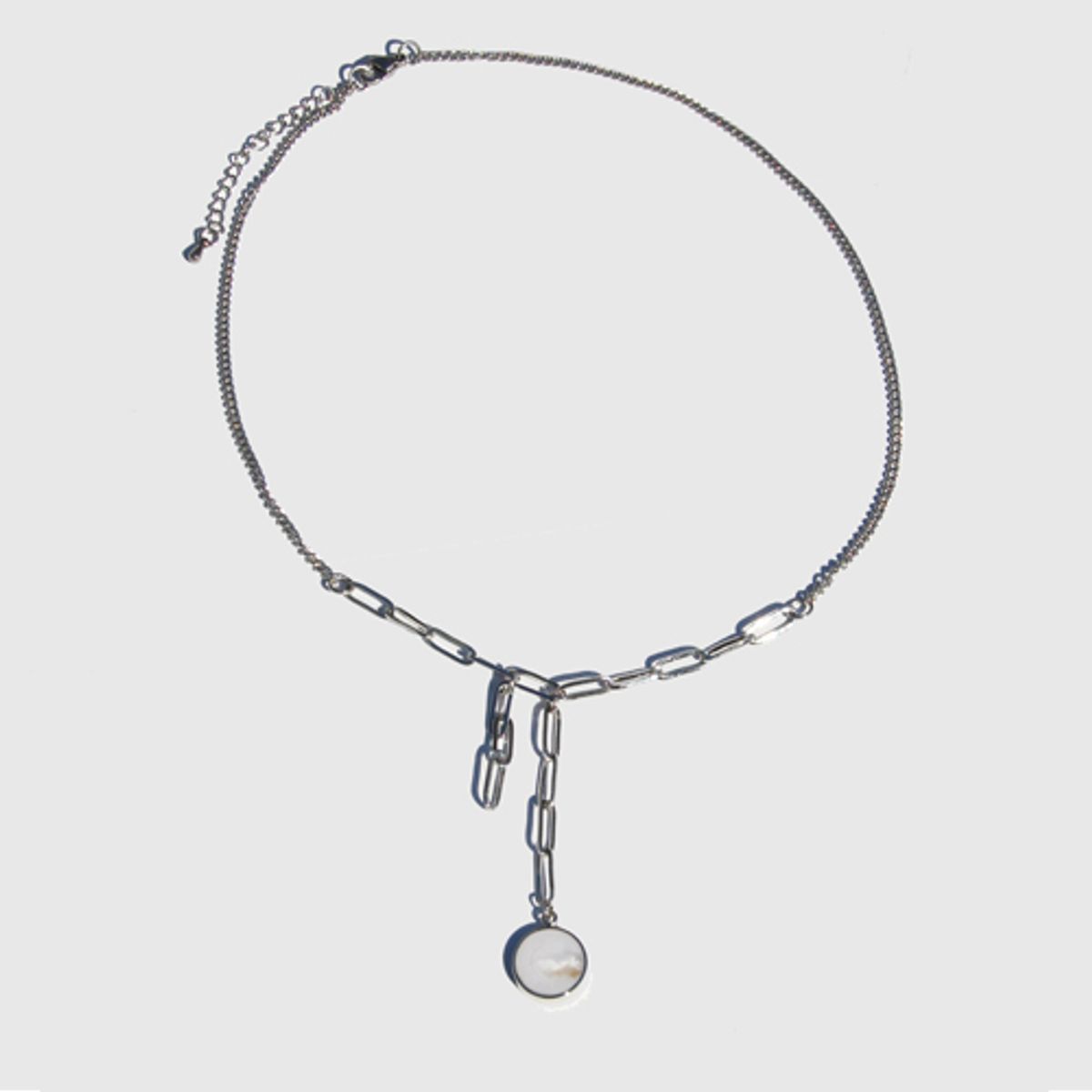 러쉬오프(RUSH OFF) [RUSHOFF]Unique Charming Silver Necklace- Whitestone 유니크챠밍목걸이 화이트스톤