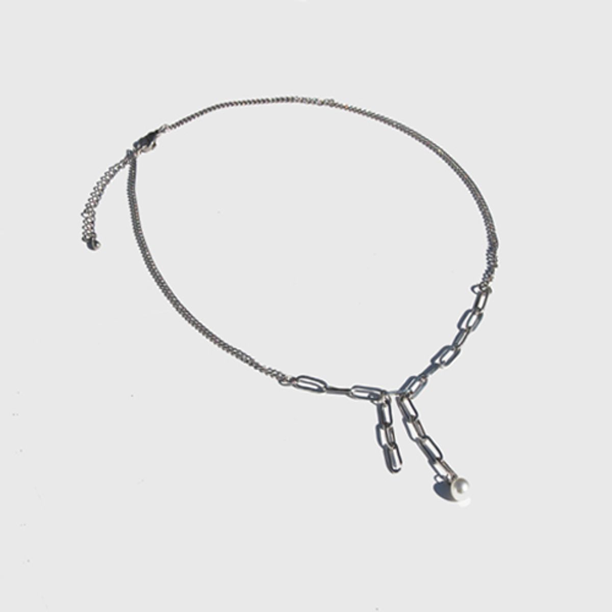 러쉬오프(RUSH OFF) [RUSHOFF]Unique Charming Silver Necklace- Pearl 유니크챠밍목걸이 진주