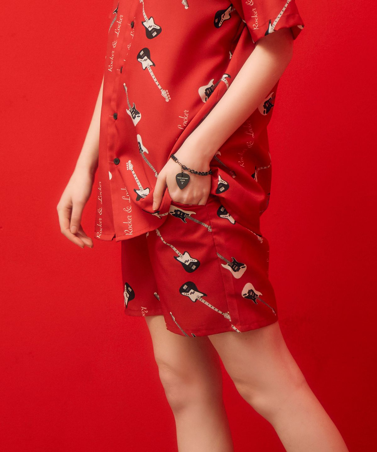 피피피(P.P.P) RL PATTERN SHORT PANTS (RED)