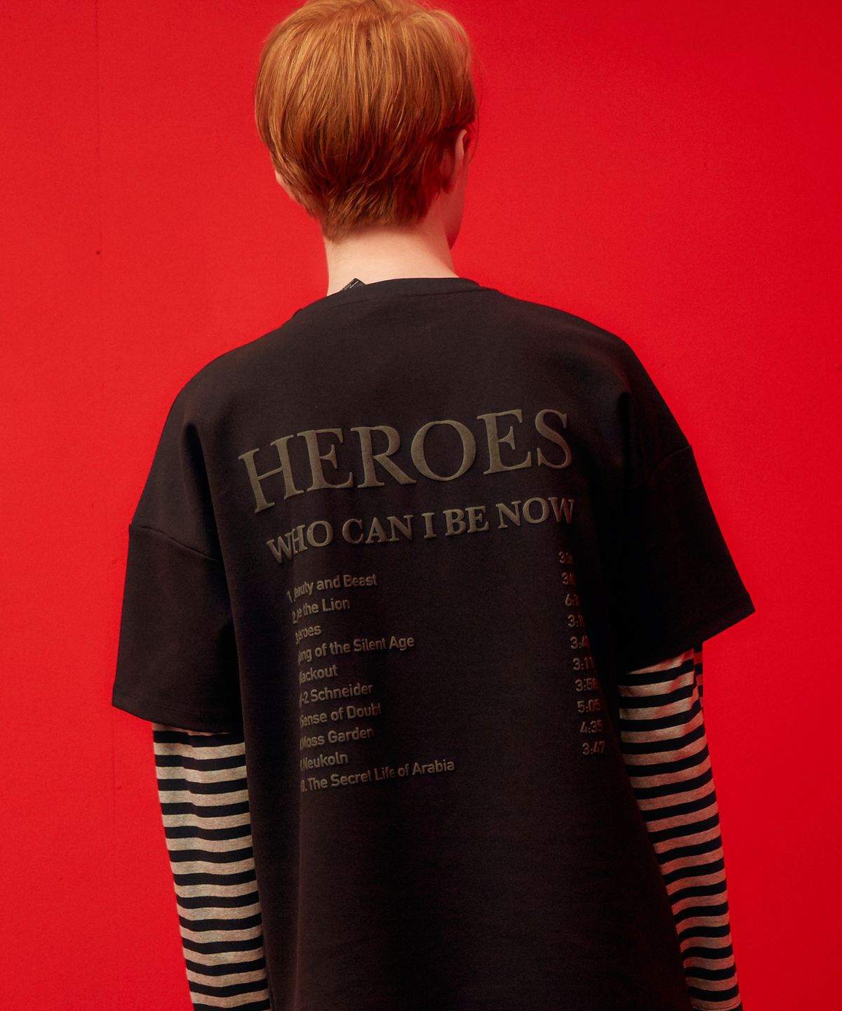 피피피(P.P.P) HEROES TRACK LIST TEE (BLACK)