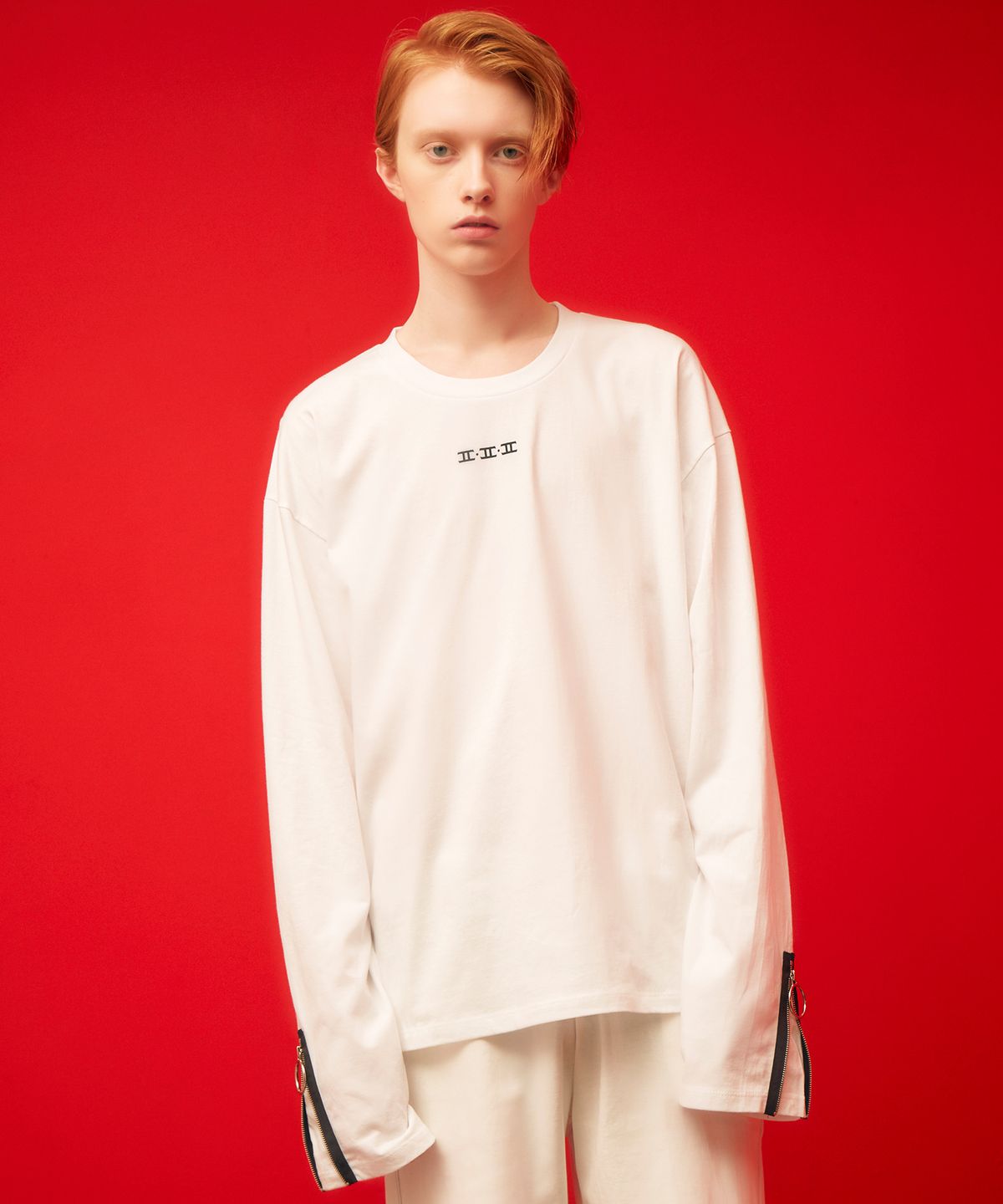 피피피(P.P.P) ZIP UP LONG SLEEVE (WHITE)