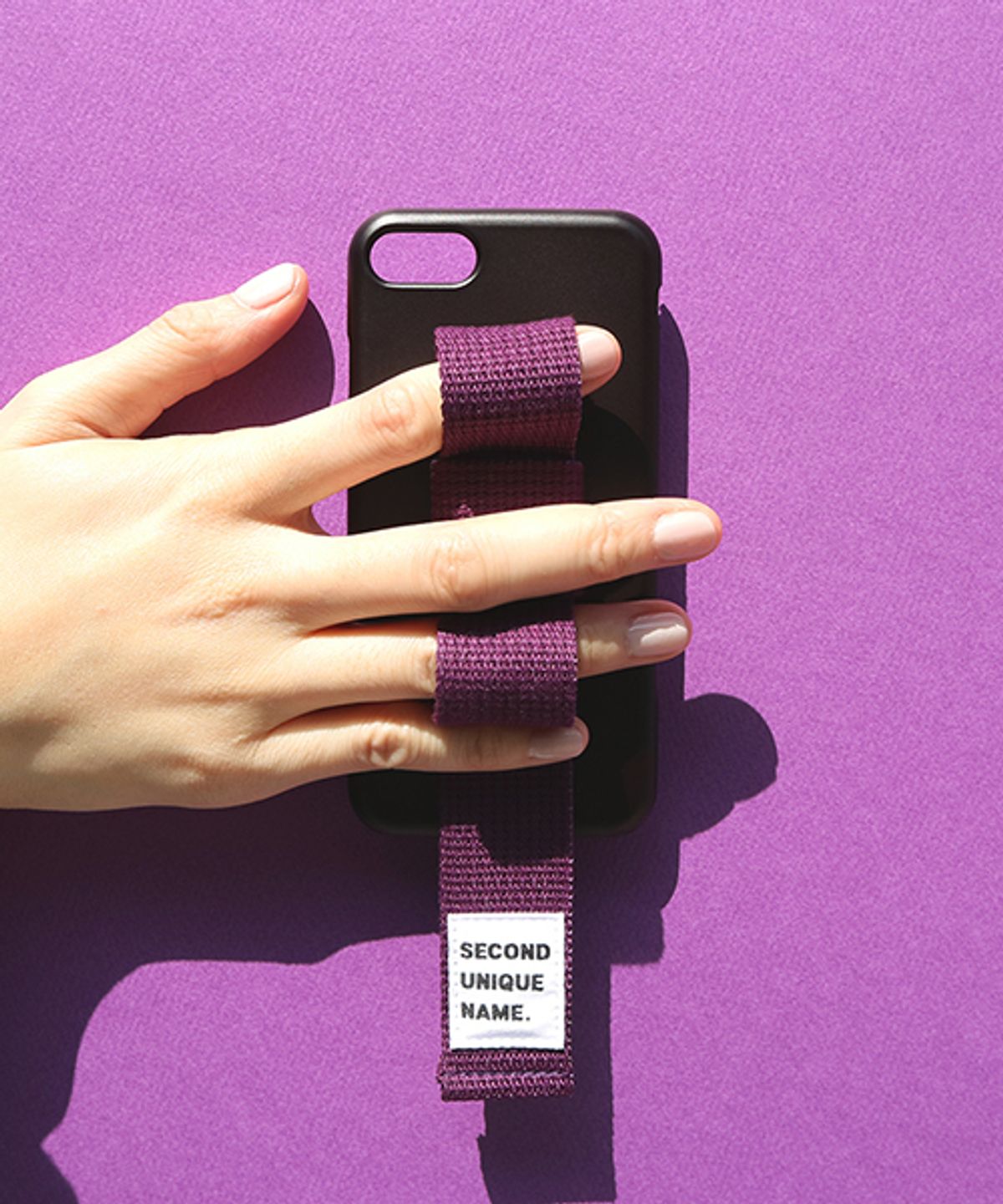 세컨드유니크네임(SECOND UNIQUE NAME) SUN CASE RIBBON BLACK DEEP PURPLE