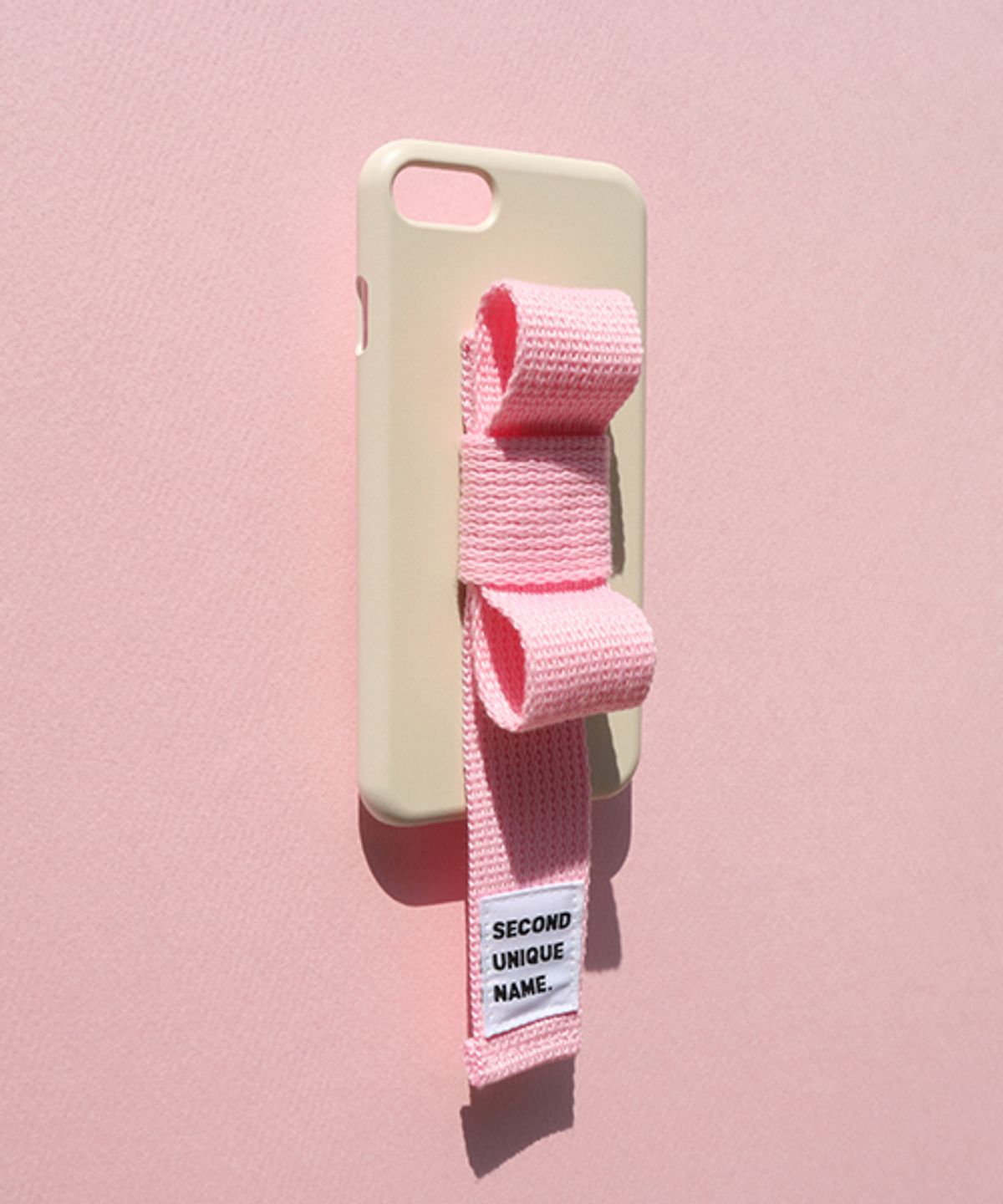 세컨드유니크네임(SECOND UNIQUE NAME) SUN CASE RIBBON IVORY LIGHT PINK