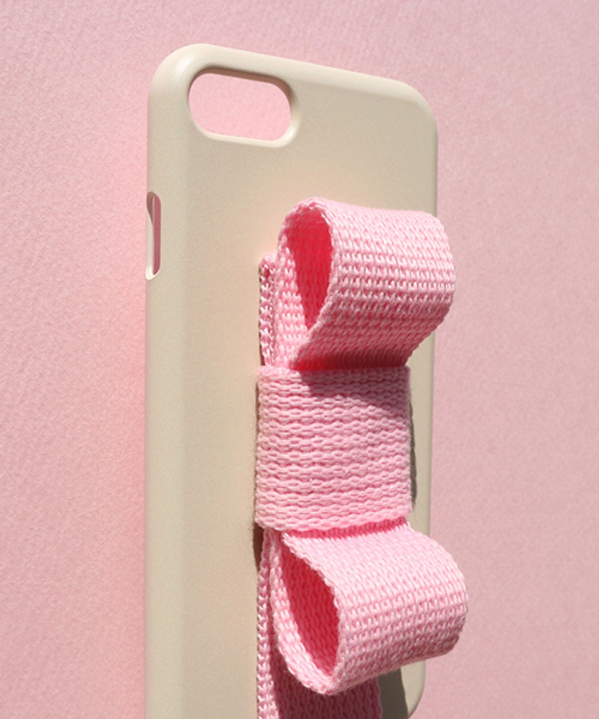 세컨드유니크네임(SECOND UNIQUE NAME) SUN CASE RIBBON IVORY LIGHT PINK