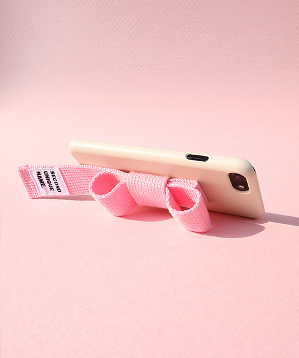 세컨드유니크네임(SECOND UNIQUE NAME) SUN CASE RIBBON IVORY LIGHT PINK