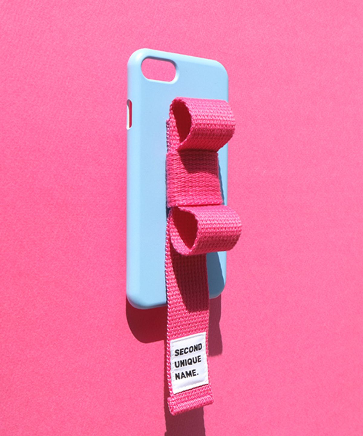 세컨드유니크네임(SECOND UNIQUE NAME) SUN CASE RIBBON LIGHT BLUE DEEP PINK
