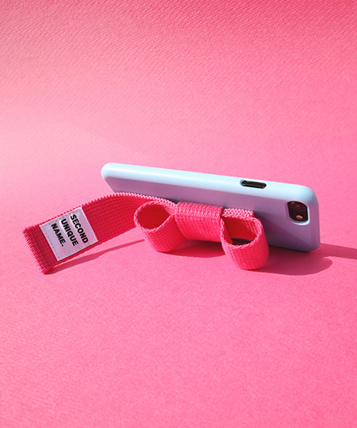 세컨드유니크네임(SECOND UNIQUE NAME) SUN CASE RIBBON LIGHT BLUE DEEP PINK