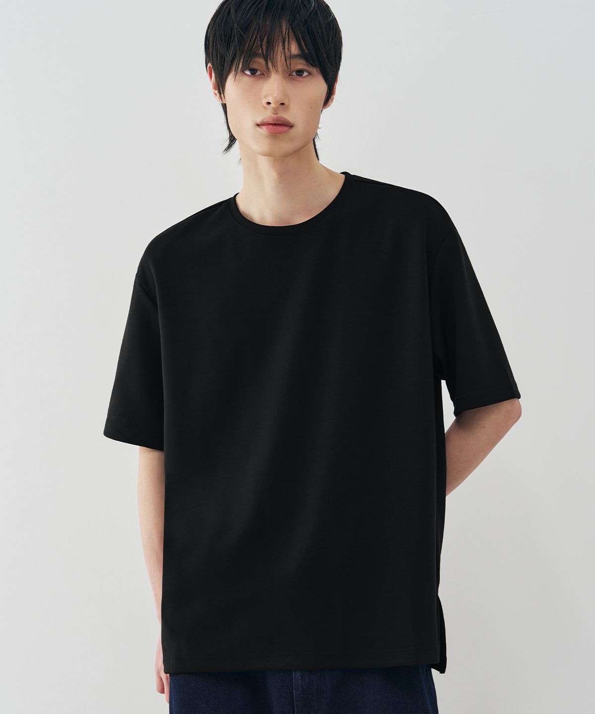 드로우핏(DRAW FIT) 에센셜 베이직 티셔츠 [BLACK]