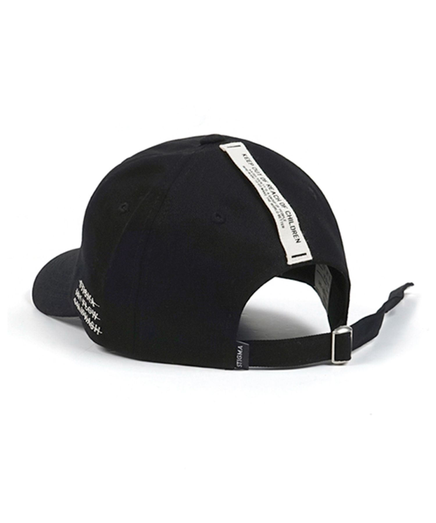 MUSINSA | STIGMA CALIPH ASH X STIGMA BASEBALL CAP BLACK
