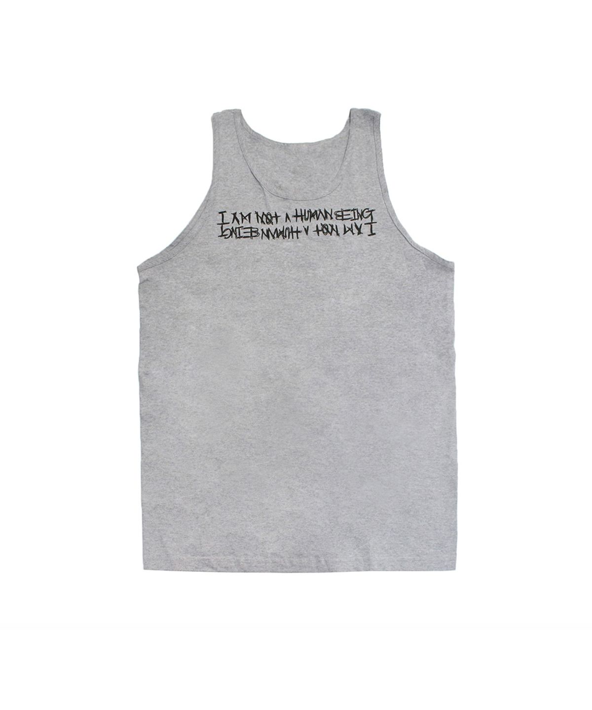 아임낫어휴먼비잉(I AM NOT A HUMAN BEING) Basic Logo Sleeveless - Grey