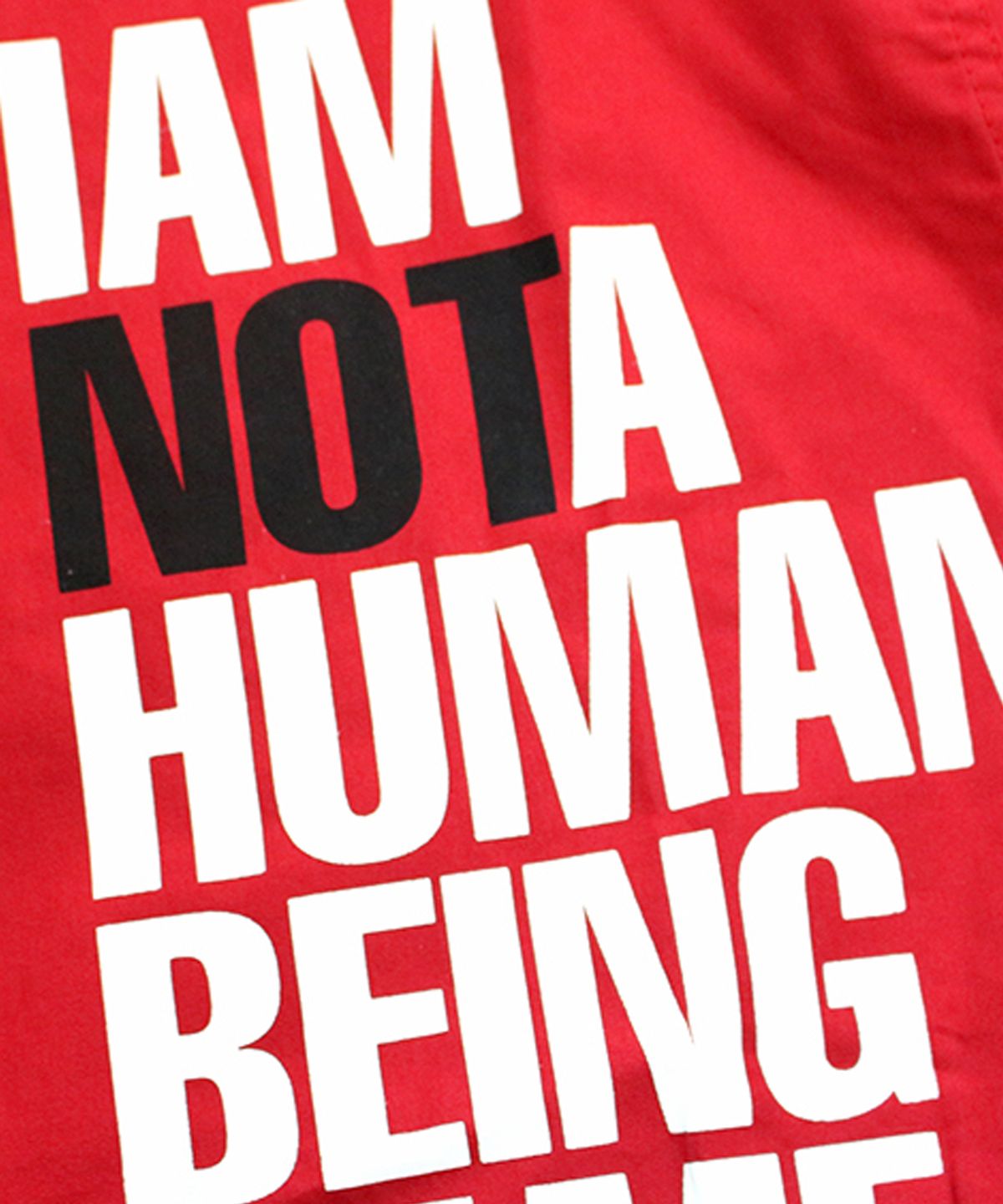 아임낫어휴먼비잉(I AM NOT A HUMAN BEING) But People Love Me Shirts - Red